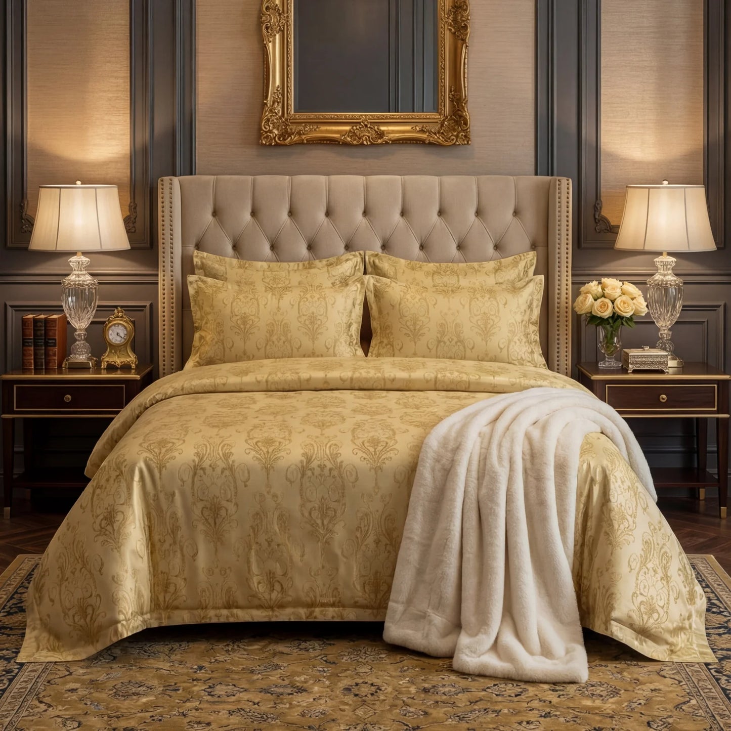 FLOWER/SKIN VELVET BEDSHEET SET - 5 PCS