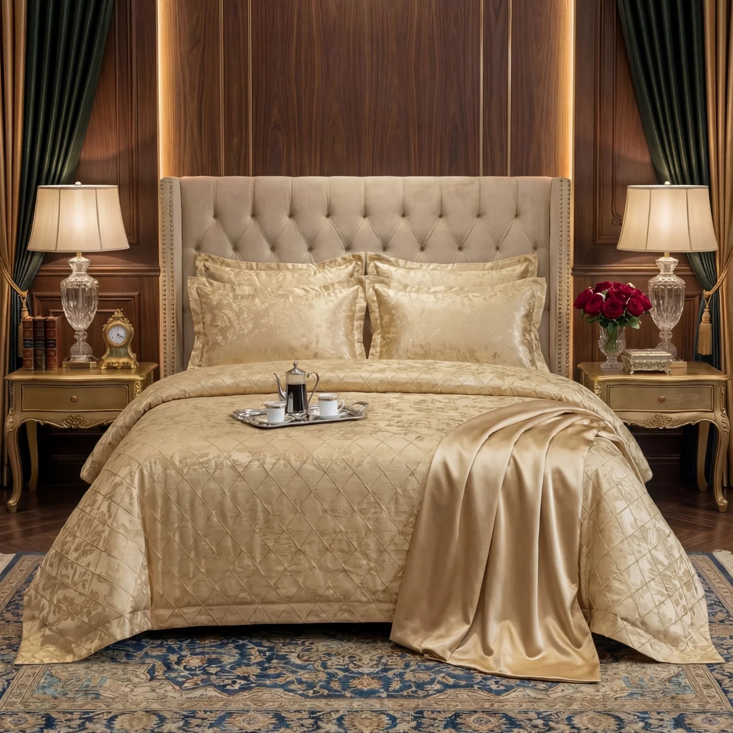 MILITARY/SKIN VELVET BEDSHEET SET - 5 PCS