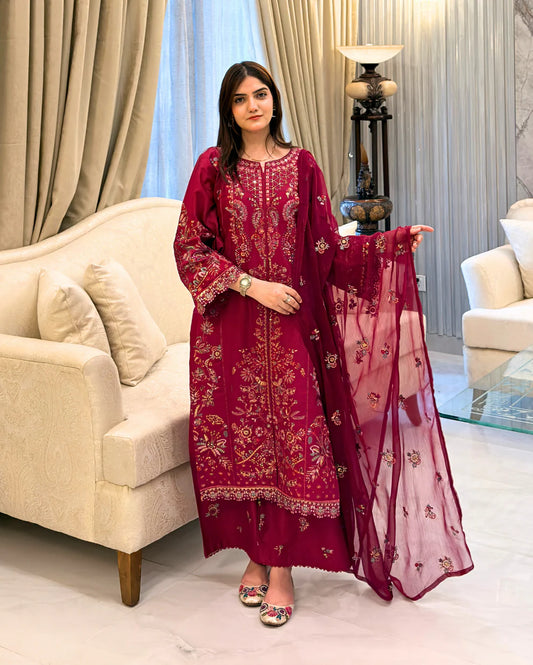 Anmol - 3 Piece Stitched Dress