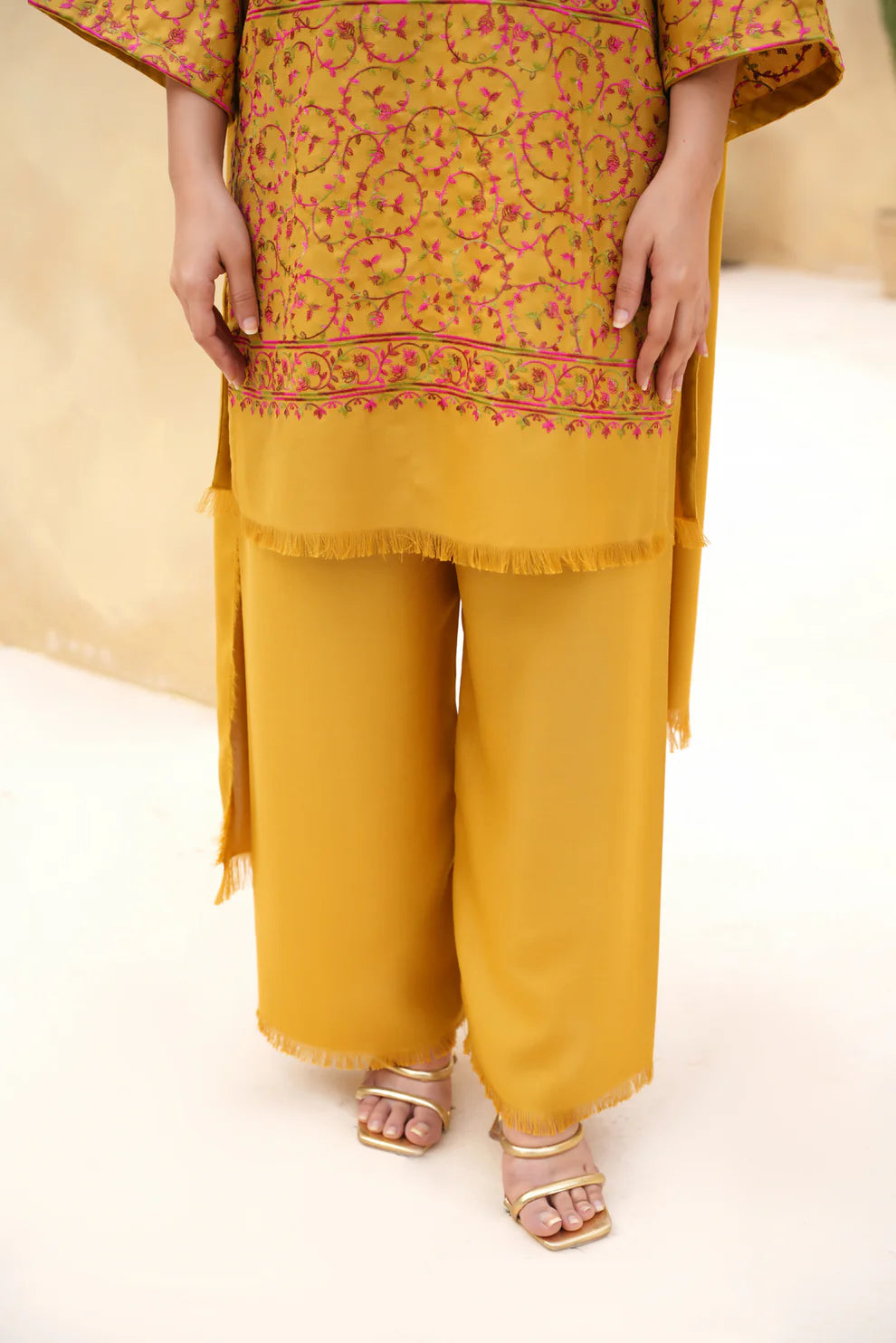 Gulaal - Lemon - 3 Piece Stitched Dress