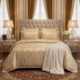 FLOWER/CREAM VELVET BEDSHEET SET - 5 PCS