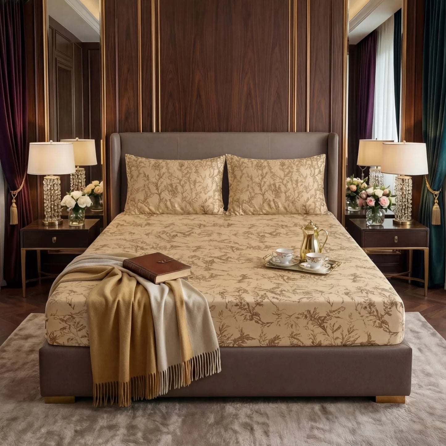 MILITARY/SKIN VELVET fitted bedsheet - (premium)