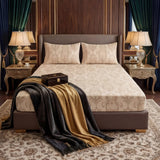 FLOWER/L.SKIN VELVET fitted bedsheet - (premium)