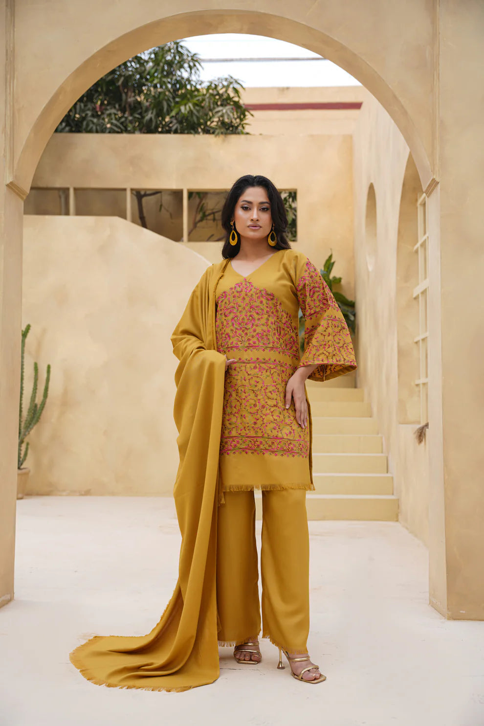 Gulaal - Lemon - 3 Piece Stitched Dress