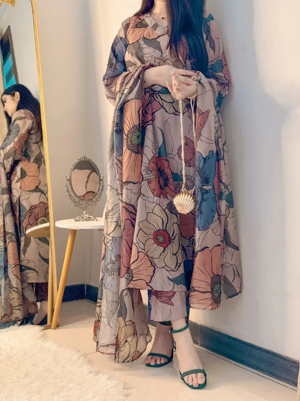 Laleen Skin - 3 Piece Stitched Dress