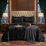 TREE/BLACK VELVET BEDSHEET SET - 5 PCS