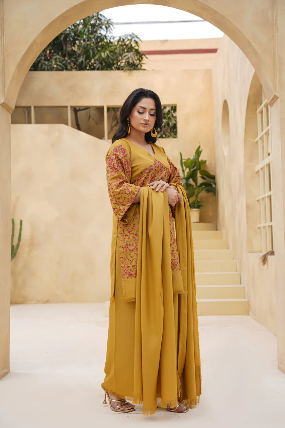 Gulaal - Lemon - 3 Piece Stitched Dress