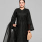 Black Shanzay - 3 Piece Stitched Dress