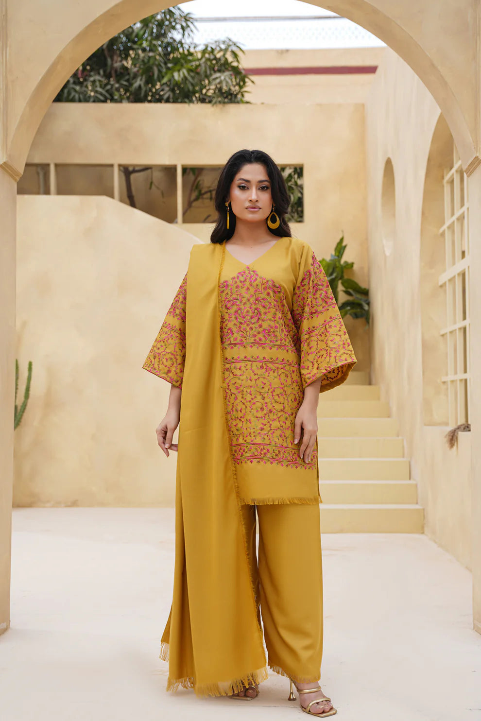 Gulaal - Lemon - 3 Piece Stitched Dress