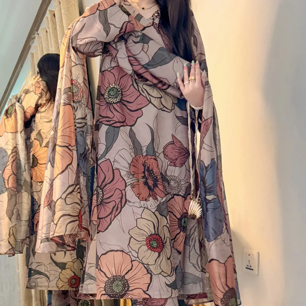 Laleen Skin - 3 Piece Stitched Dress
