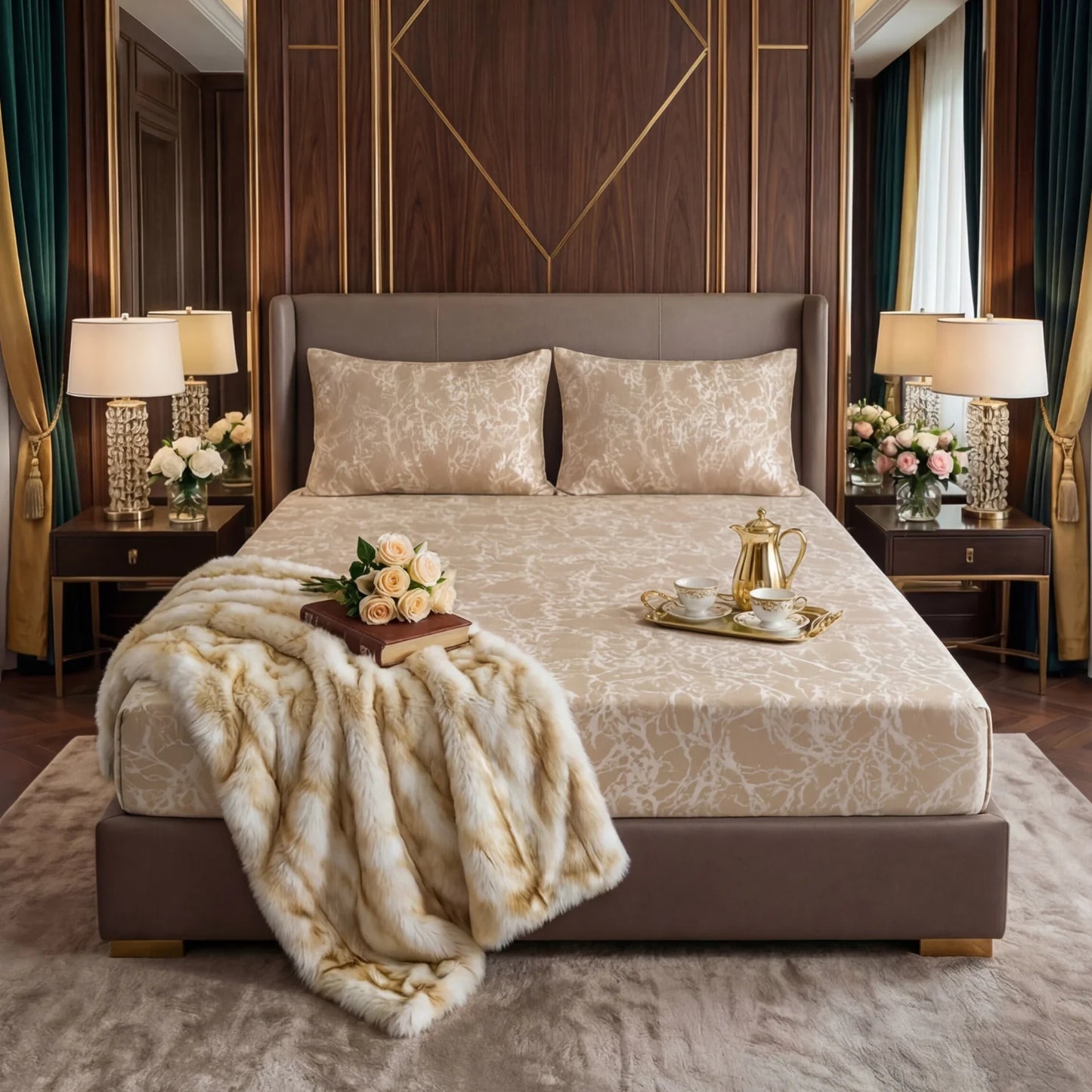 TREE/SKIN VELVET fitted bedsheet - (premium)