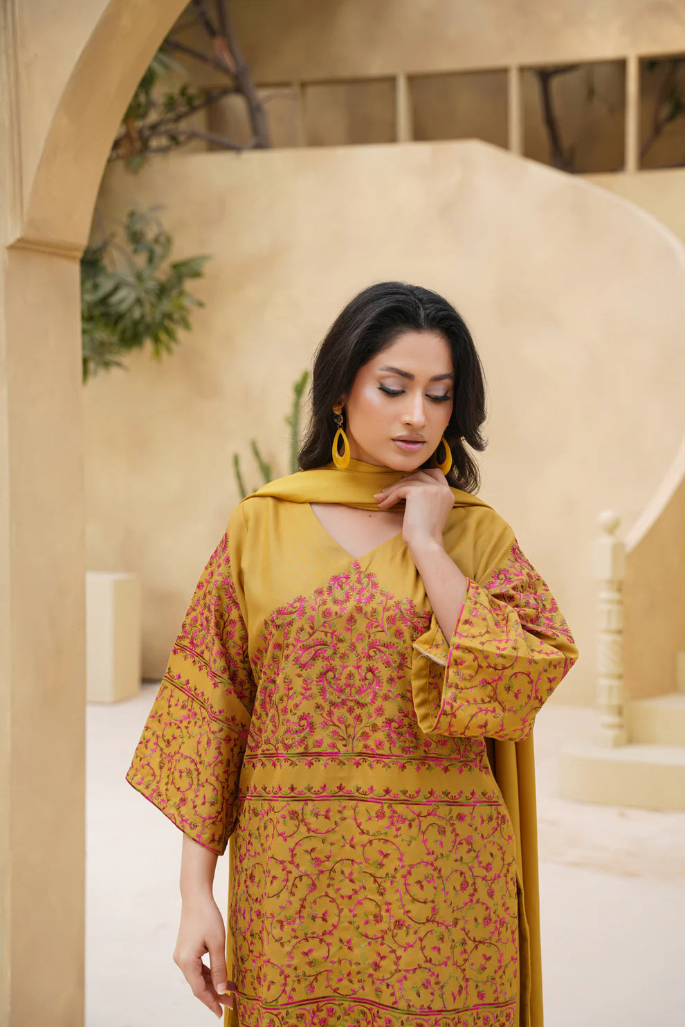 Gulaal - Lemon - 3 Piece Stitched Dress