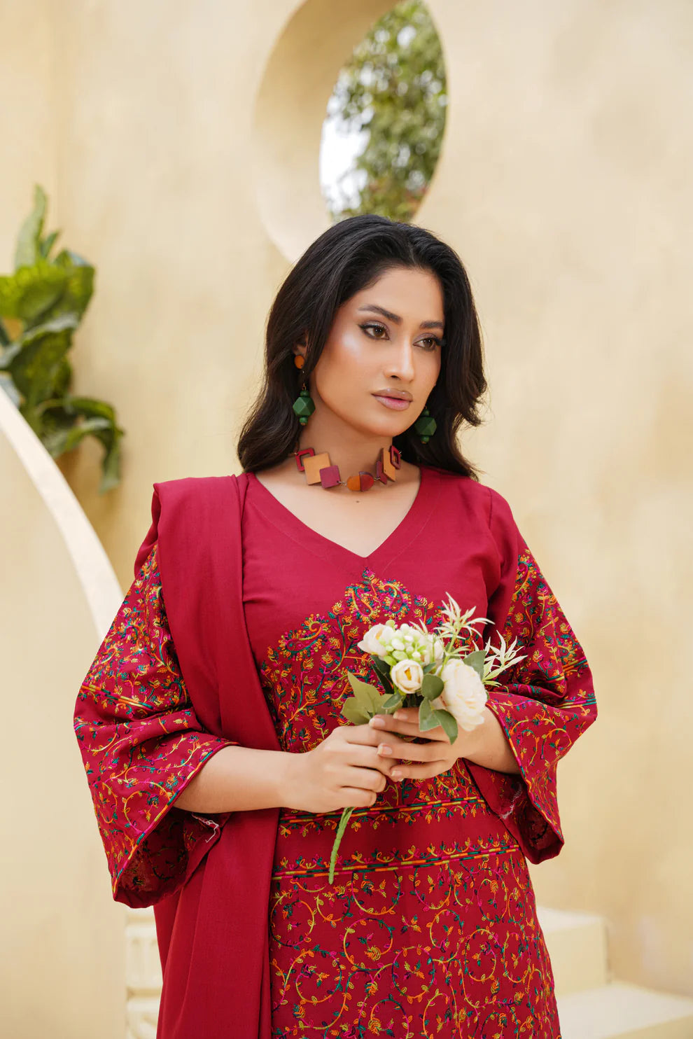 Gulaal 3PC Maroon