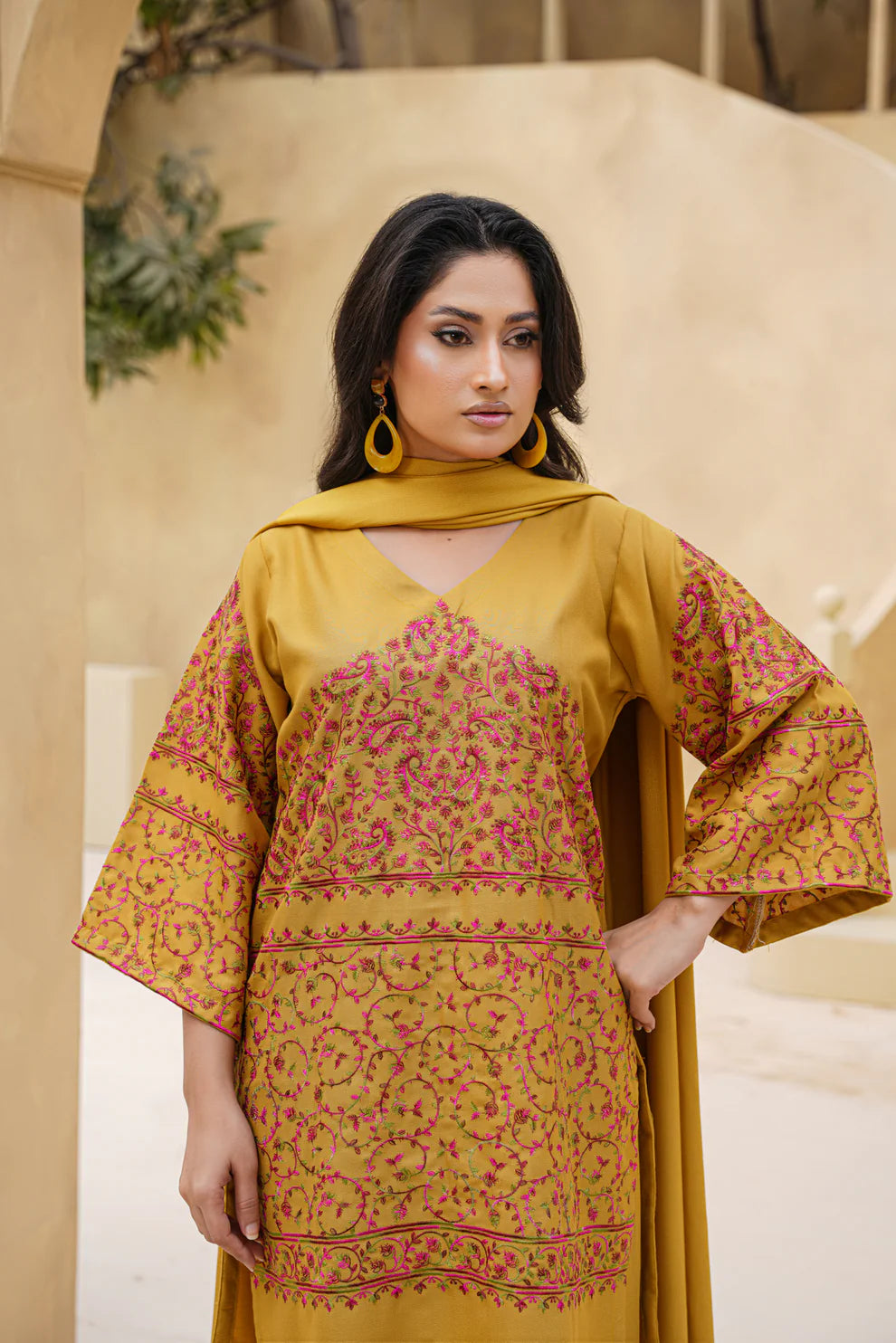 Gulaal - Lemon - 3 Piece Stitched Dress